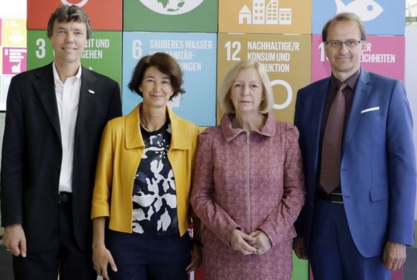 Martin Visbeck, Patrizia Nanz, Johanna Wanka, Dirk Messner - Wissenschaftsplattform Nachhaltigkeit 2030 - Foto © IASS